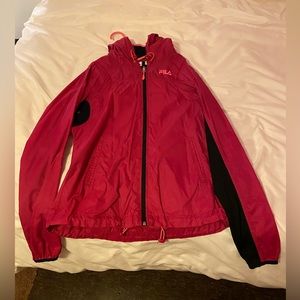 Fila Sport Jacket in Hot Pink- Size XS- Wind resistant material